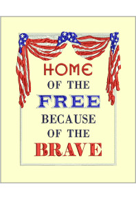 Dec103 - Brave and free America Garden Flag